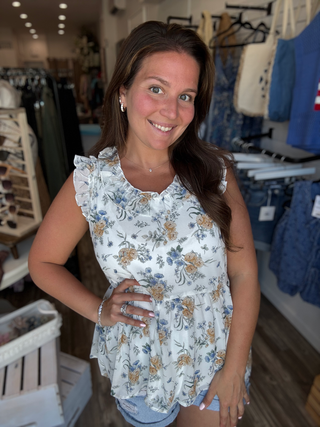 Sunbloom Ruffle Peplum Top