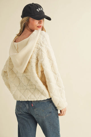 Fuzzy Knit Hoodie