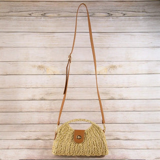 Sun-kissed Woven Satchel Handbag