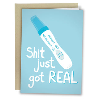 Sh*t Just Got Real Baby Shower Card