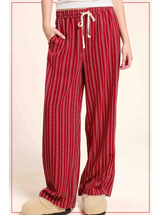 Red Vacation Mode Pants