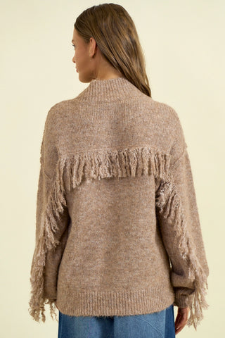 On The Fringe Sweater Top
