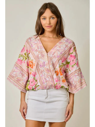 Blush Garden Wrap Top