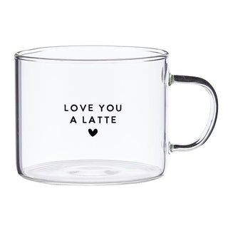 Love you a latte glass mug