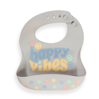 Happy Vibes Silicone Bib