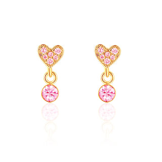 Pink Heart Earrings