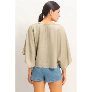 Sage Slow Summer Twist Top