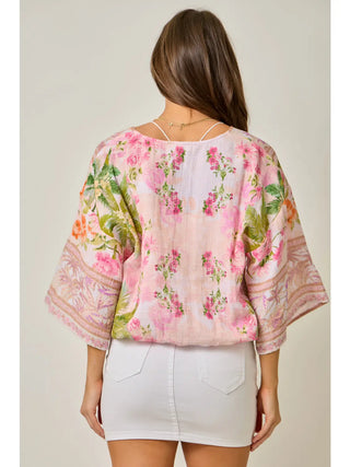 Blush Garden Wrap Top