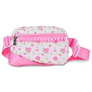 Pretty Pink Flowers Belt Bag