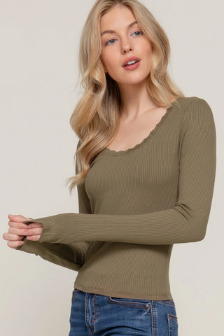 Lacey Trim Long Sleeve