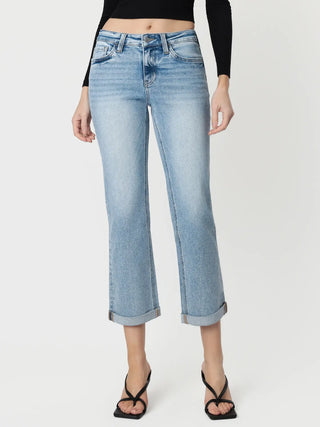 Solaris Mid Rise Crop Jeans