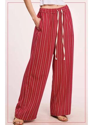 Red Vacation Mode Pants