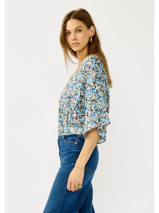 Blue Bloom Top