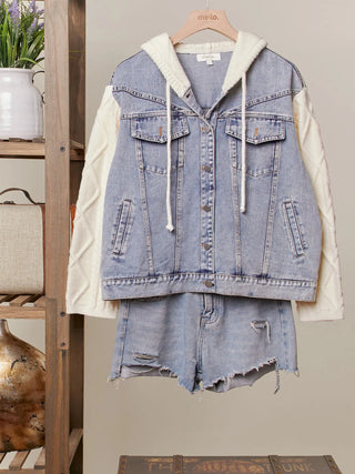 The Cozy Contrast Denim Jacket