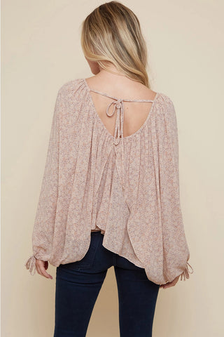 Romantic Mauve Floral Top