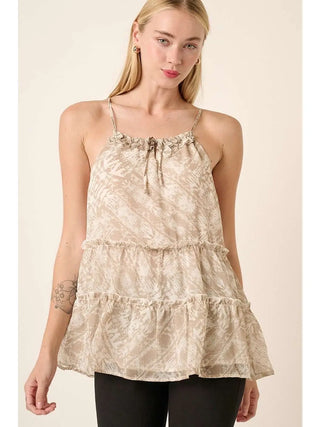 Easy Palm Halter Blouse