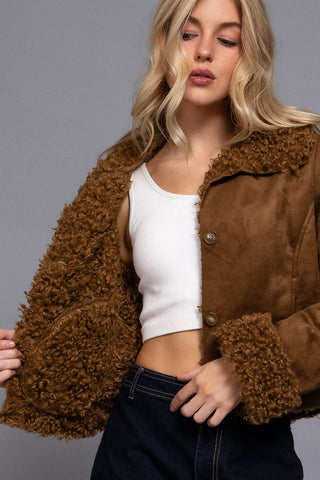 Sherpa Suede Jacket