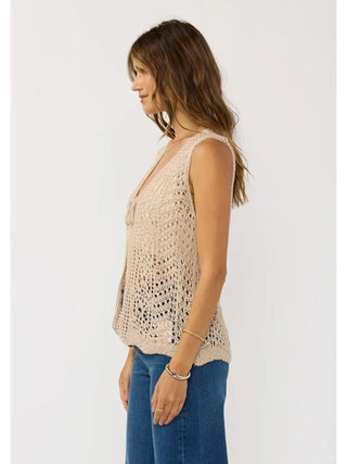 Tulum Tie Crochet Vest