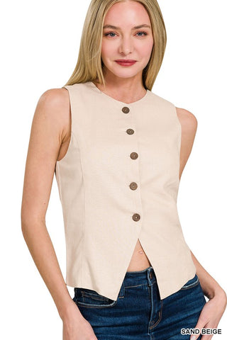 Driftline Button Vest Top