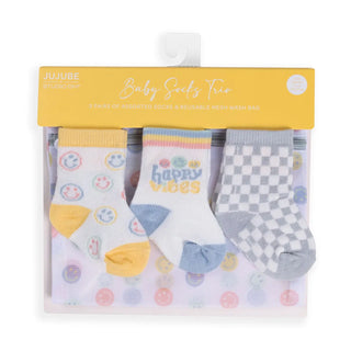 Happy Vibes Themed Baby Socks