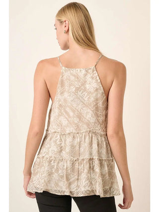 Easy Palm Halter Blouse