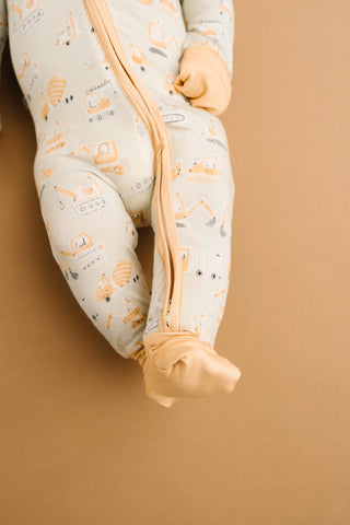 Construction Baby Bamboo Sleeper Onesie