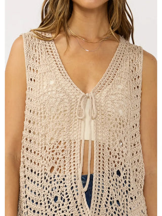 Tulum Tie Crochet Vest