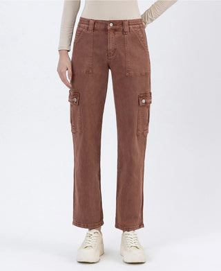 Brown Cargo Straight Jeans