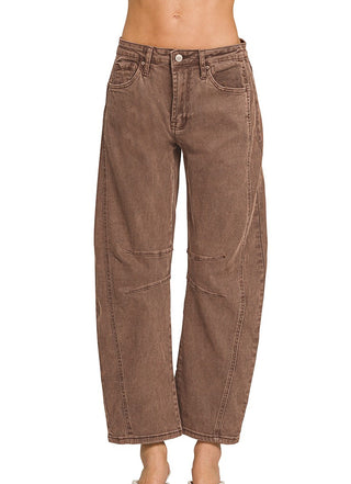 Mocha Barrel Jeans