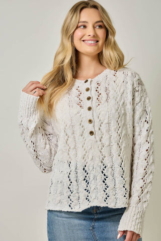 Cloud Soft Crochet Henley