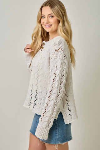 Cloud Soft Crochet Henley