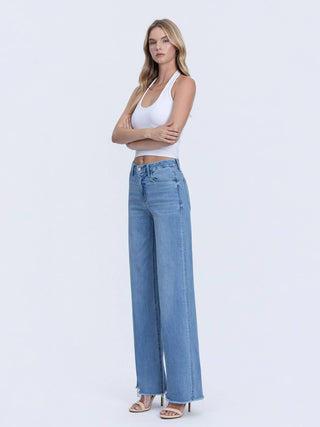 Free High Rise Wide Leg Jeans