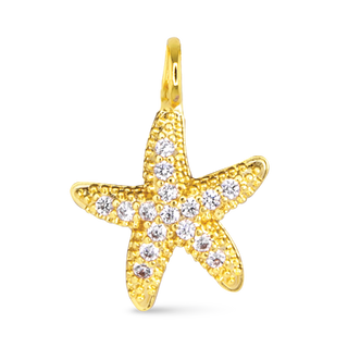 CZ Starfish Charm - Gold