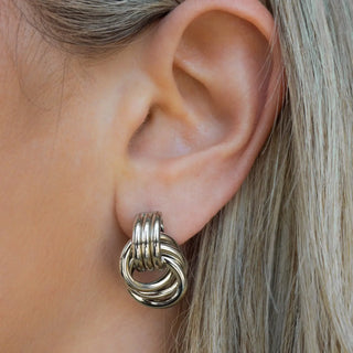 Silver Triple Knot Earring