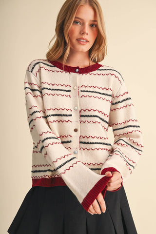 Merry & Bright Zig Zag Cardigan