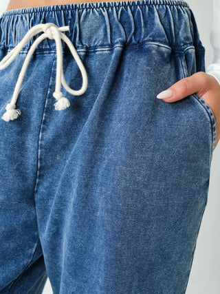 Faux Denim Jogger