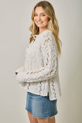 Cloud Soft Crochet Henley