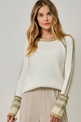 Meadow Trim Sweater Top