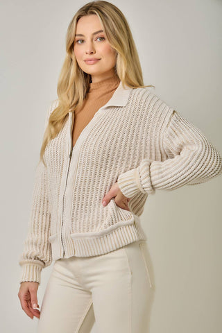 Cozy Cottage Zip-Up Sweater