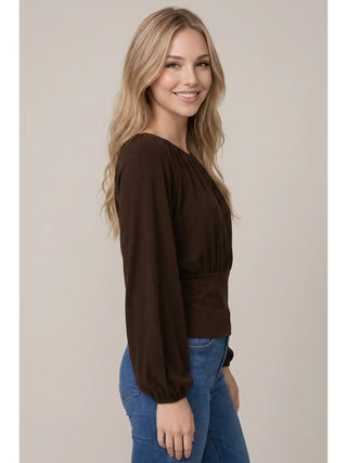 Espresso Cinched Top
