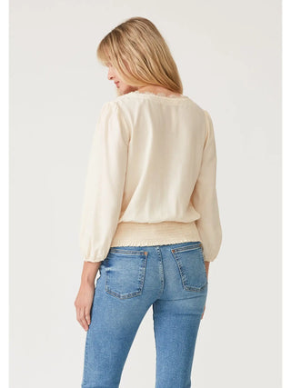 Butter Cream Wrap Blouse