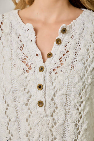 Cloud Soft Crochet Henley