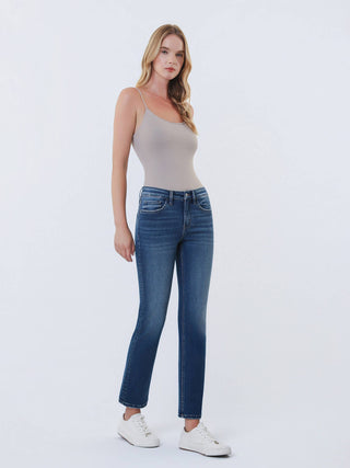 Aura Mid Rise Straight Jeans