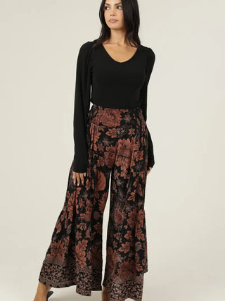 Fall Floral Palazzo Pants