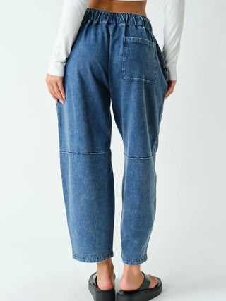 Faux Denim Jogger