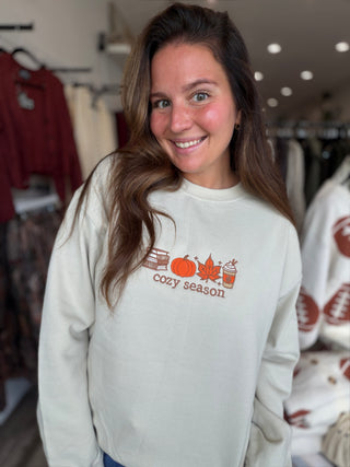 Cozy Season Embroidered Sweatshirt