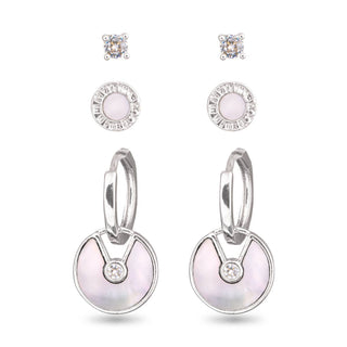 Silver Stud Trio Earring Set