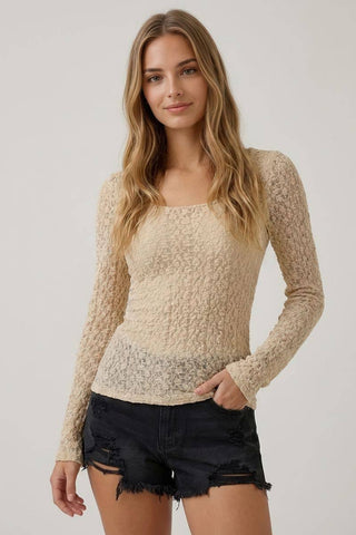 Crushed Lace Top