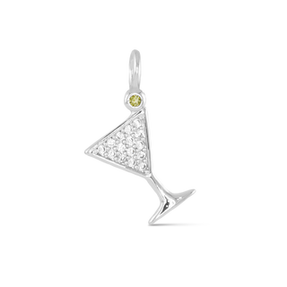 CZ Martini Charm - Silver
