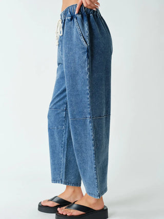 Faux Denim Jogger